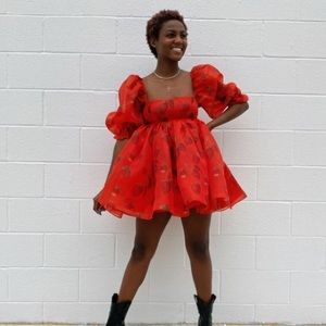 Selkie - Strawberry Puff Dress